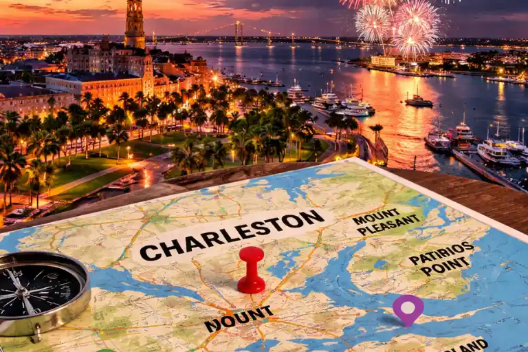Charleston Fireworks Overview (Map + Area Breakdown)