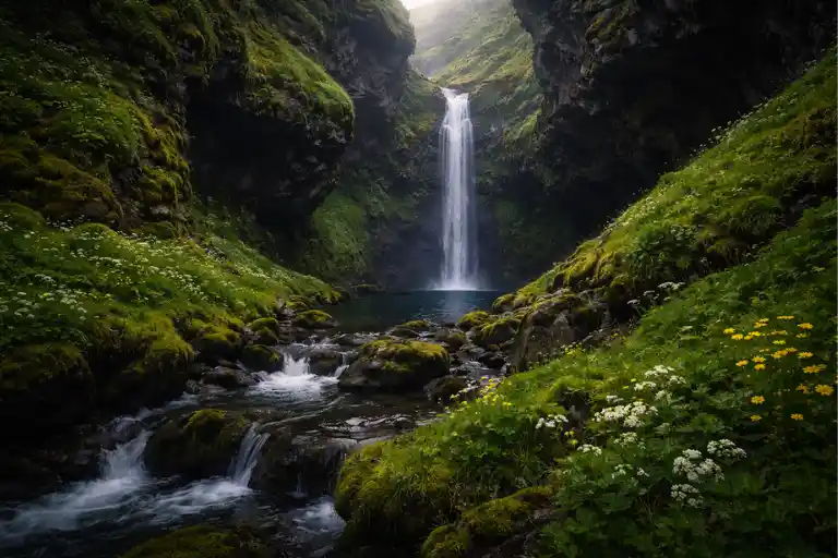 Hidden Waterfalls in the Faroe Islands