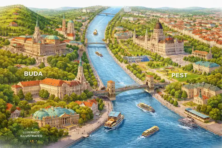 Map of Budapest Attractions (Buda vs Pest Explained)