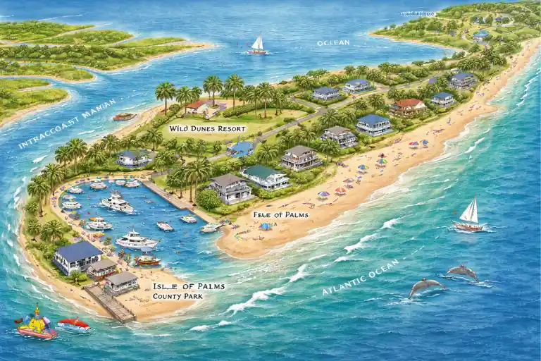 Map of Isle of Palms Attractions