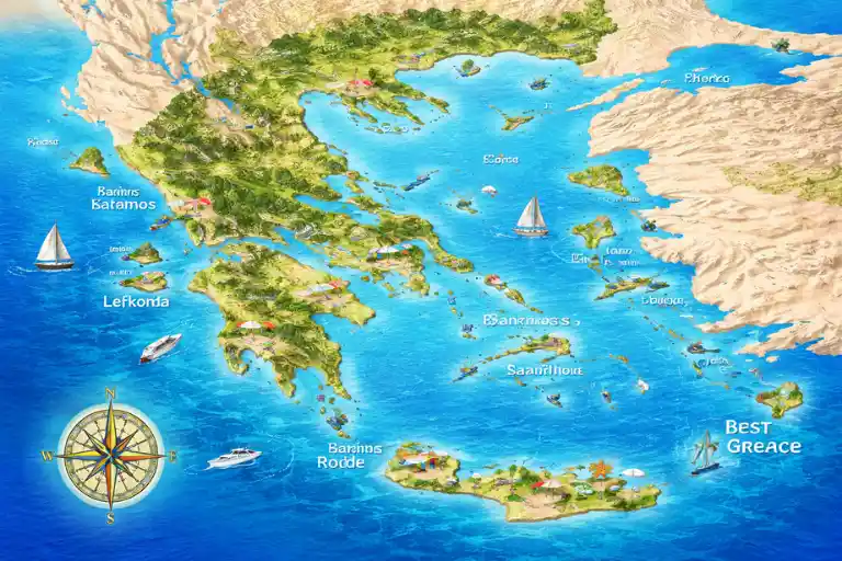 Map of the Best Beaches in Greece (Region Breakdown Guide)