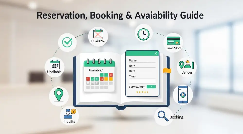 Reservation, Booking & Availability Guide