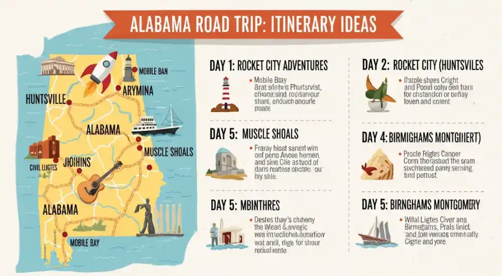 Alabama Road Trip Itinerary Ideas