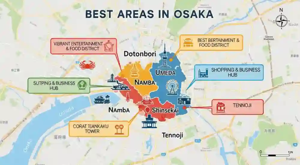 Best Areas in Osaka