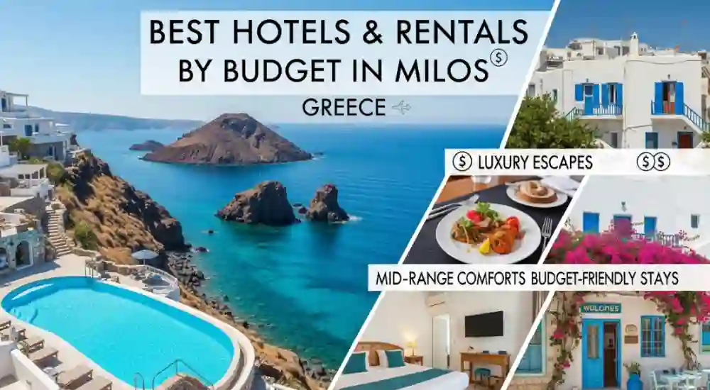 Best Hotels And Rentals By Budget in Milos Greece